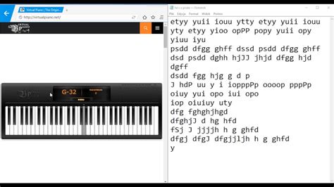 Virtual Piano Music Sheets .